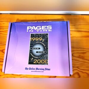 Dallas Morning News in Time Box 12/31/99 And 1/1/2000 NIB and In Plastic